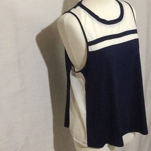Kensie Sleeveless Top With Mesh Side Seam